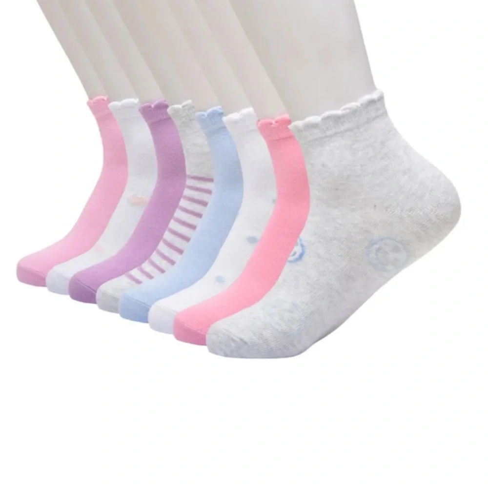 GAP Kids Gray and Pink Quarter Socks Set